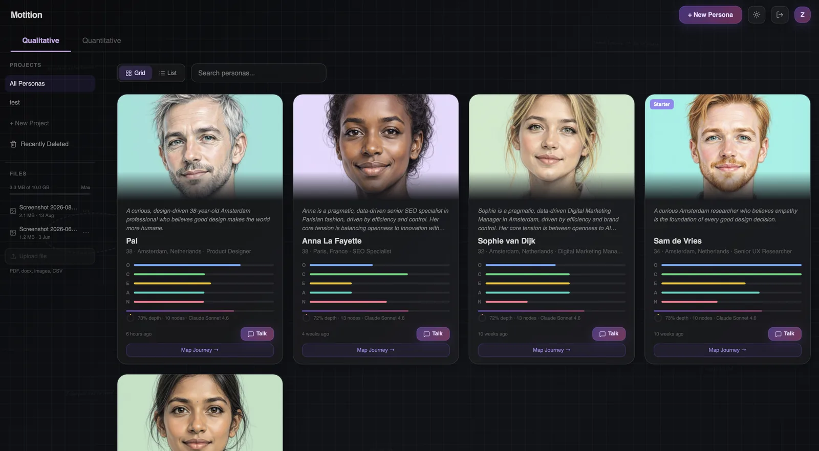 Motition — Research in, archetypes out